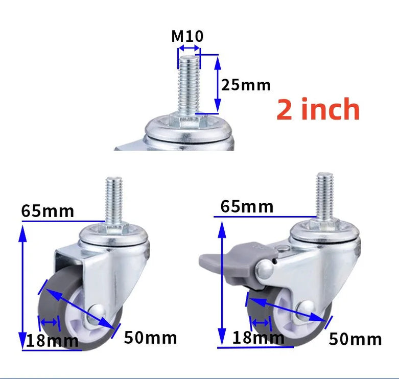 4 Piece Furniture Casters