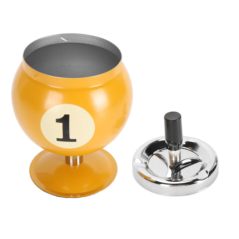 Cenicero de bola de billar con tapaCeniceros