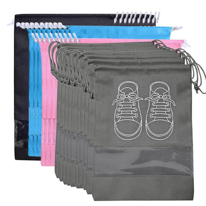 Shoe Organizer Bags with Transparent Band