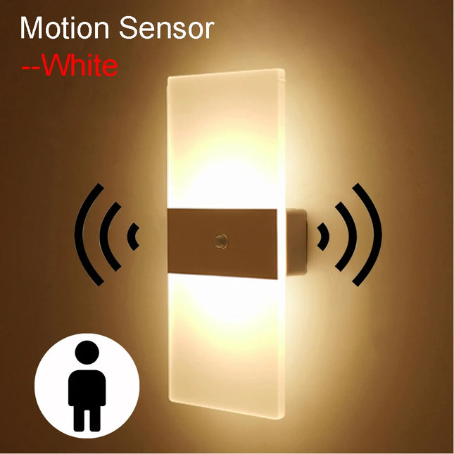 LED wall light with USB charging