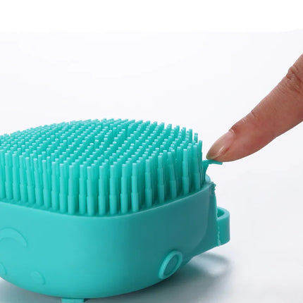 Brosse de bain pour animaux de compagnie avec réservoir de savon