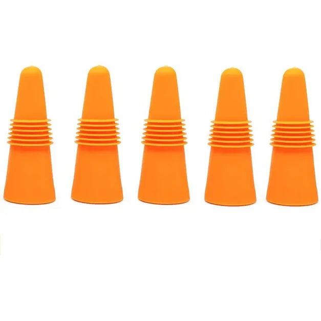 Set de 5 tapones de silicona para botellas – reutilizables, antifugas y multiusosTaponesHome & Garden > Kitchen & Dining > Barware > Bottle Caps > Screw-On Bottle Caps