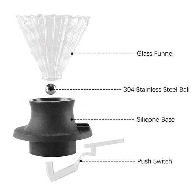 Machine à café goutte à goutte à immersion en verre