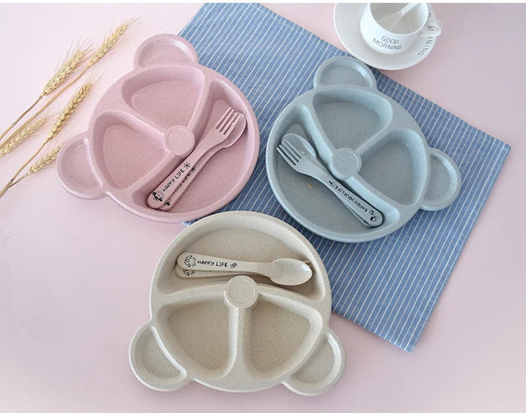 Set de plato y cubiertos de ososPlatos infantilesBaby & Toddler > Nursing & Feeding > Feeding Essentials > Flatware Sets