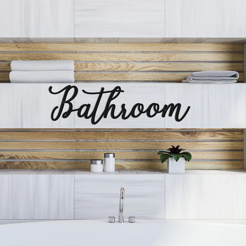 Placa de letrero para el baño 36x10 cmCuadrosHome & Garden > Decor > Novelty Signs