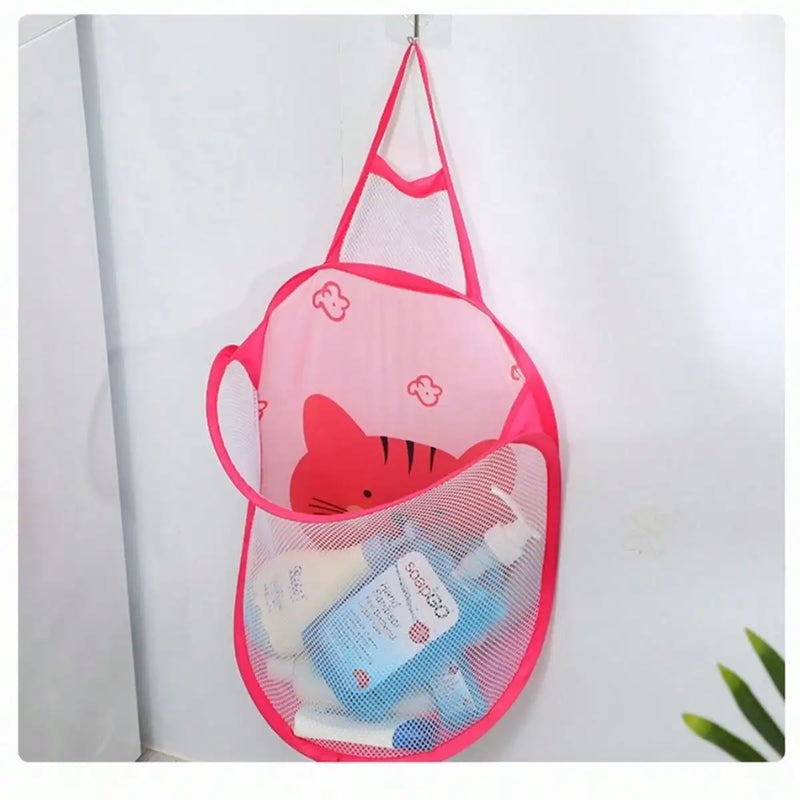 Cesto de ropa plegable de malla con colgadorCestas