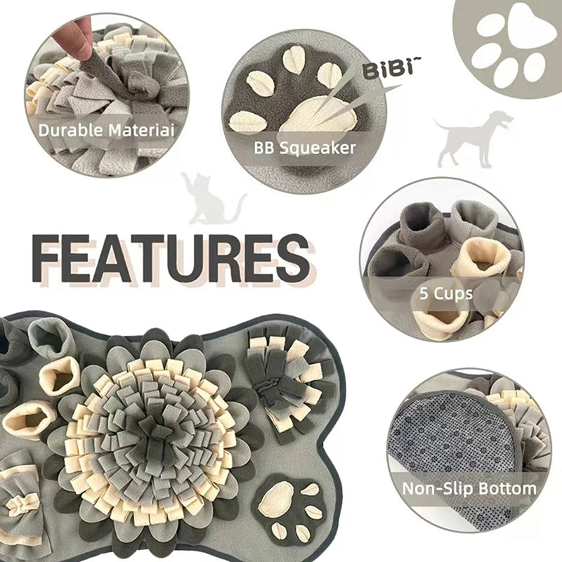 Manta de entrenamiento olfativo para buscar comidaComederos