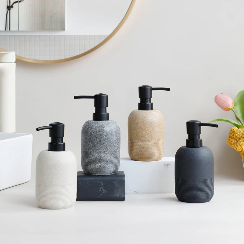Dispensador de jabón 250 ml | Botella recargable de resina y arena | Para cocina, baño y duchaDispensadores de jabónHome & Garden > Bathroom Accessories > Soap & Lotion Dispensers