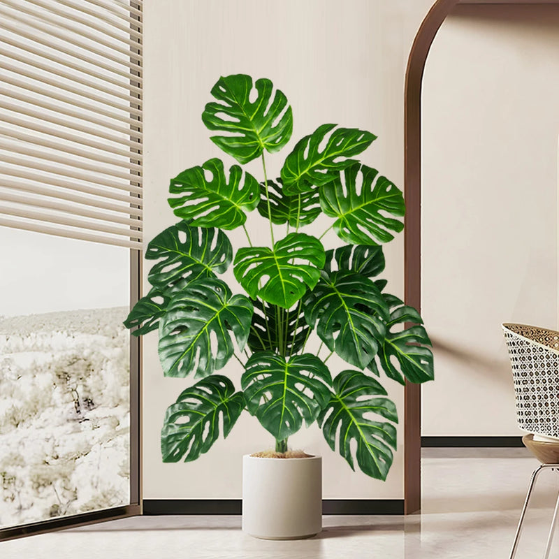 Planta artificial monstera 70-100 cm sin maceta, hojas tropicales de palma de plástico para decoración de hogar, jardín y oficinaPlantas artificialesHome & Garden > Decor > Artificial Flora > Artificial Non-Flowering Plants