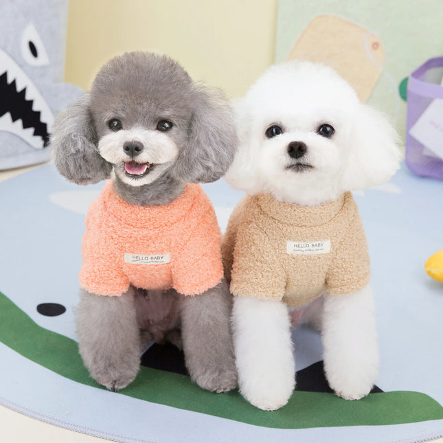 Winter plush sweater for dogs