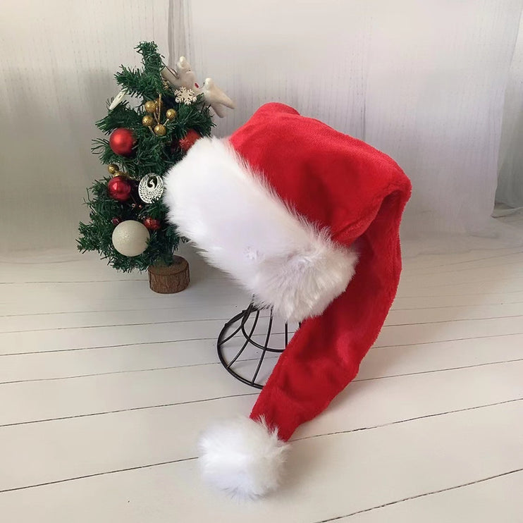 Long Plush Adult Christmas Hat