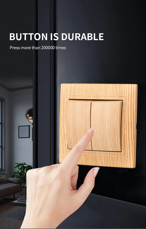 Interruptores y enchufes de estilo madera para paredEnchufes e interruptoresHardware > Power & Electrical Supplies > Power Outlets & Sockets > Wall Outlets