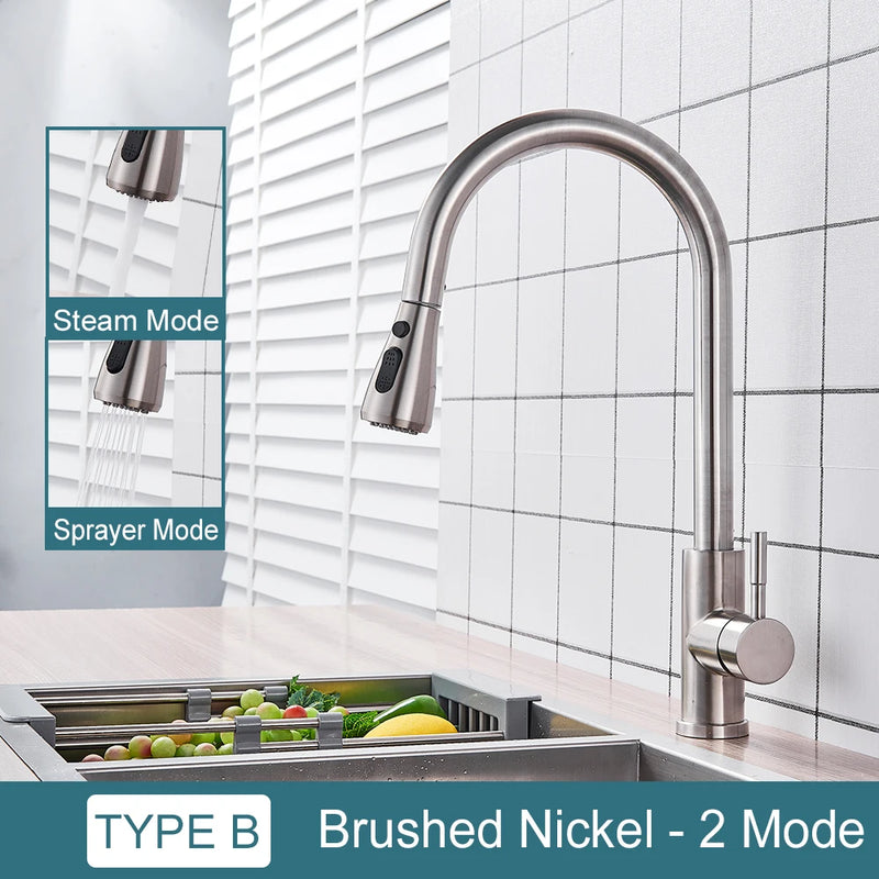 Grifo de cocina con doble función y salida retráctilGrifosHardware > Plumbing > Plumbing Fixtures > Faucets > Kitchen Sink Faucets
