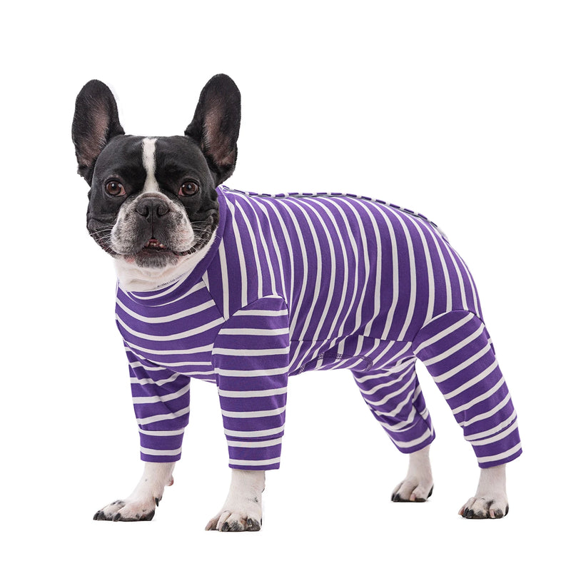 Pijama de algodón ajustable con rayas para perros pequeñosRopaAnimals & Pet Supplies > Pet Supplies > Pet Apparel
