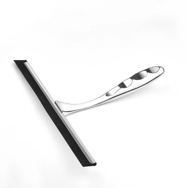 Escobilla de ducha de acero inoxidable con hoja de silicona 10’’ | Limpiacristales y espejos multiusosEscobillasHome & Garden > Household Supplies > Household Cleaning Supplies > Scrub Brushes