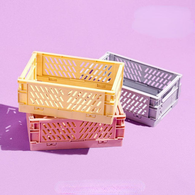 Plastic Foldable Storage Stackable Baskets