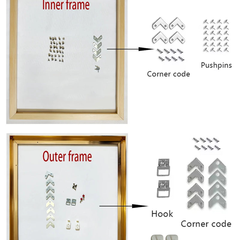 Marco grande de aluminio en 5 colores · Con interior de madera · Kit DIY para cuadros, lienzos y arte de paredMarcosHome & Garden > Decor > Picture Frames