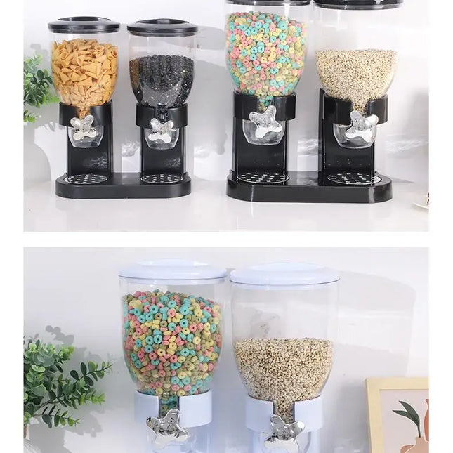 Vertical mechanical food dispensers