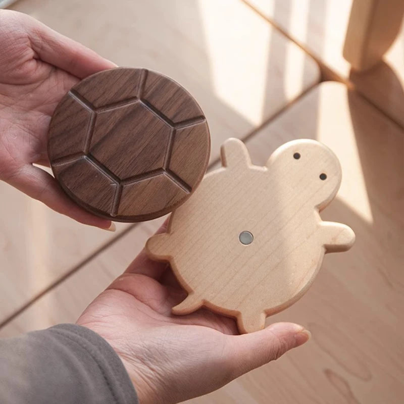 Posavasos con forma de tortuga en madera de nogal, decorativo y aislantePosavasosHome & Garden > Kitchen & Dining > Barware > Coasters