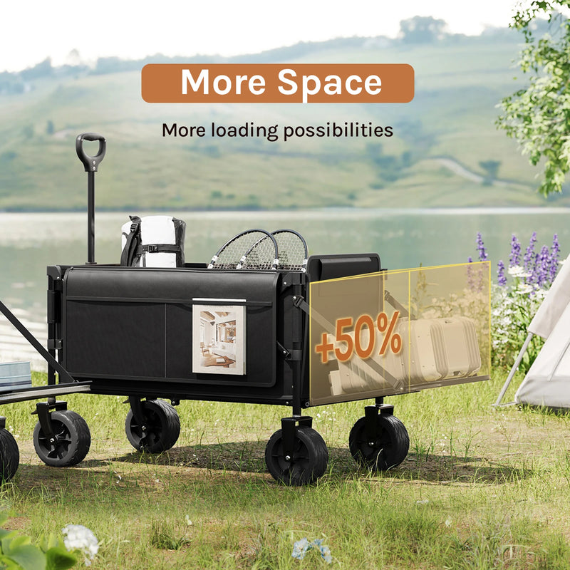 Carro de jardín plegable con ruedas y puerta trasera, 200 LCarritosHome & Garden > Lawn & Garden > Gardening > Gardening Tools > Wheelbarrows