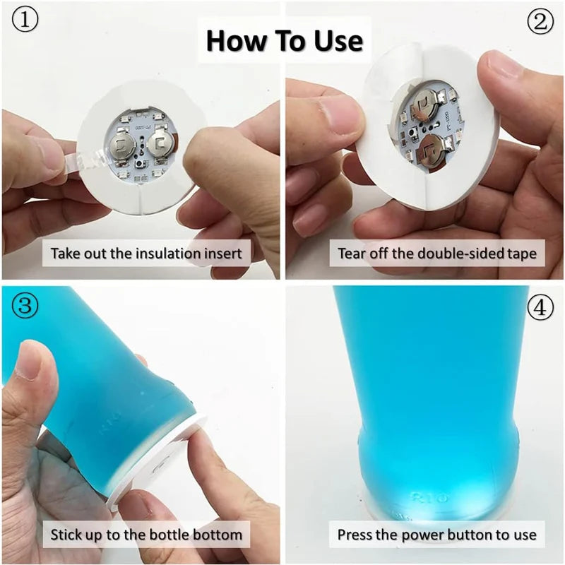 Posavasos LED adhesivos para vasos y botellas · Luces decorativas multicolorPosavasosHome & Garden > Kitchen & Dining > Barware > Coasters