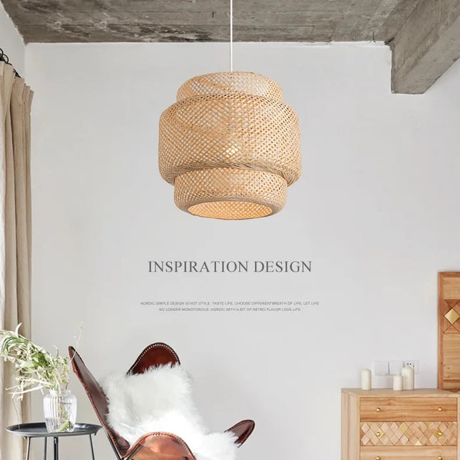 Bamboo pendant lamps