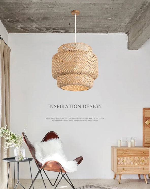 Bamboo pendant lamps