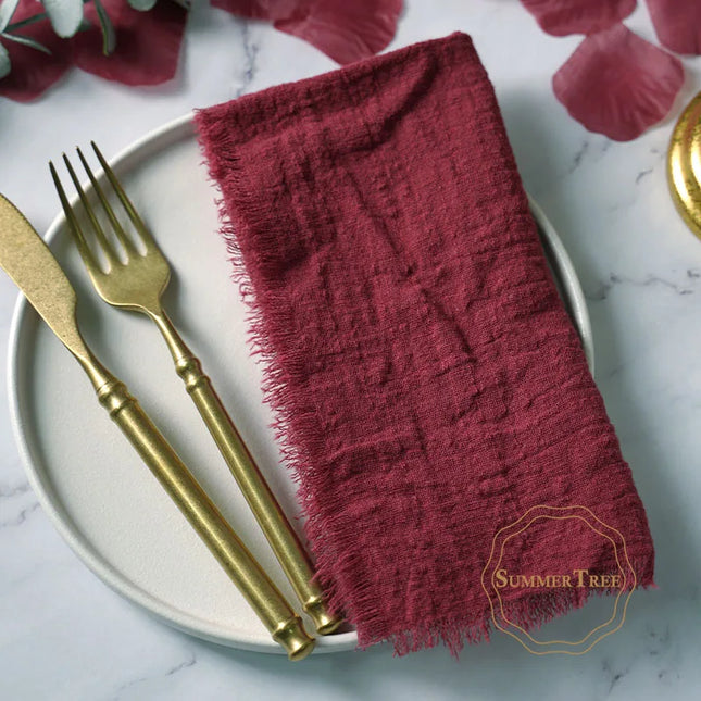 Rustic cloth napkins