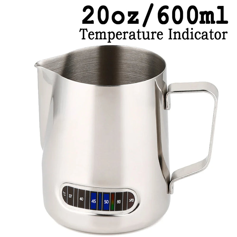 Jarra de Barista en Acero Inoxidable con Indicador de Temperatura – 350ml / 600mlJarrasHome & Garden > Kitchen & Dining > Kitchen Appliance Accessories > Coffee Maker & Espresso Machine Accessories > Frothing Pitchers
