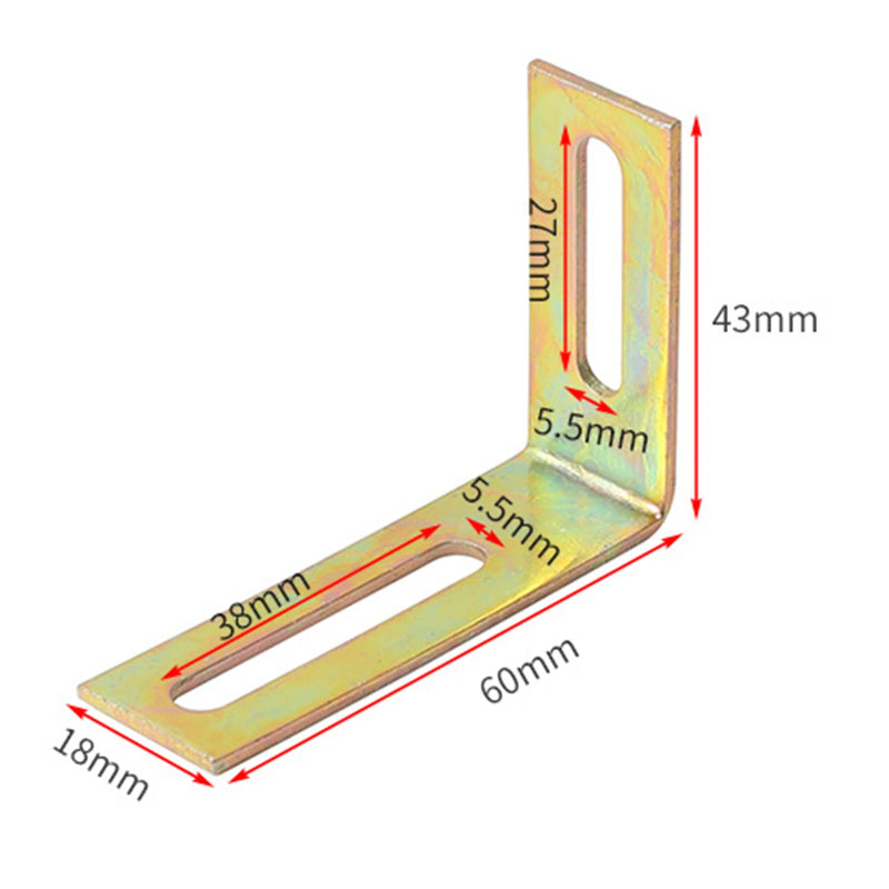 Juego de 4 soportes angulares ajustables en forma de LSoportesHardware > Hardware Accessories > Brackets & Reinforcement Braces
