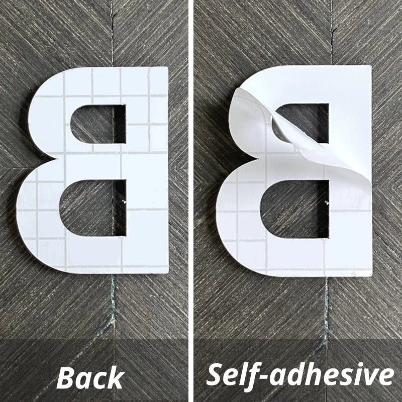 Letras y números autoadhesivos de acrílico para exteriores 75mmNúmerosHome & Garden > Decor > Address Signs