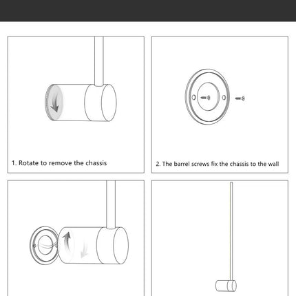 Lámpara de pared giratoria LED minimalista