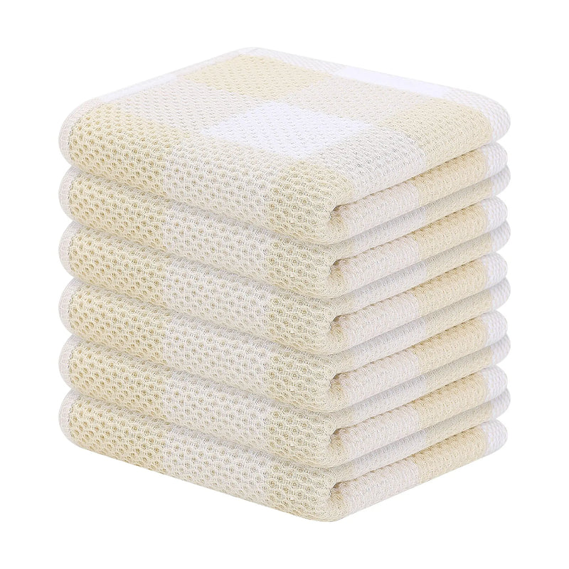 Paños de cocina 100% algodón pack 6 | Diseño panal de abeja, absorbentes y de secado rápido 30x30 cmPañosHome & Garden > Linens & Bedding > Towels > Kitchen Towels