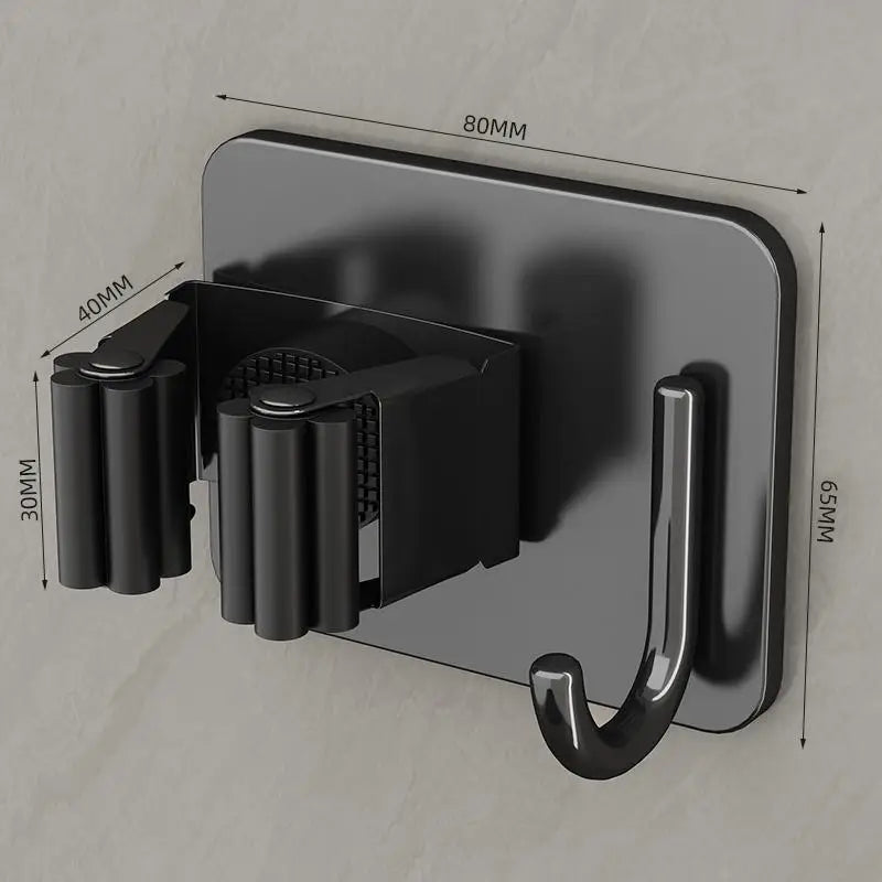 Soporte de acero inoxidable para mopas montado en paredSoportesHome & Garden > Household Supplies > Storage & Organization > Storage Hooks & Racks