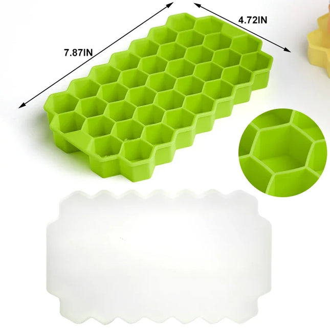 Honeycomb ice cube tray, 37 cavities