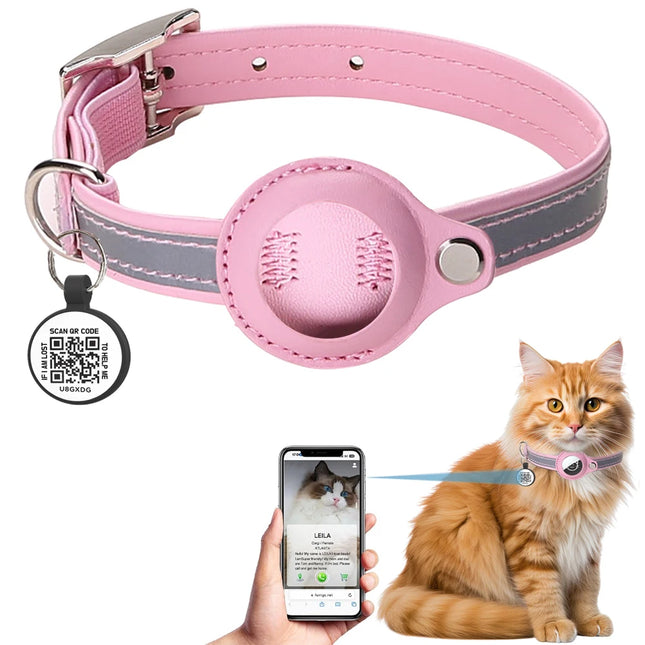 Collar para gatos con soporte gps y etiqueta QR