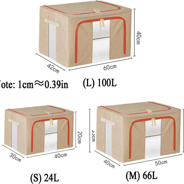 Organisateurs de rangement pliables à fermeture éclair de grande capacité