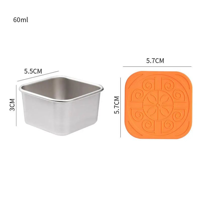 Salsera en acero inoxidable con tapa de silicona | 60 ml, hermético y portátilSalserasHome & Garden > Kitchen & Dining > Tableware > Serveware > Gravy Boats