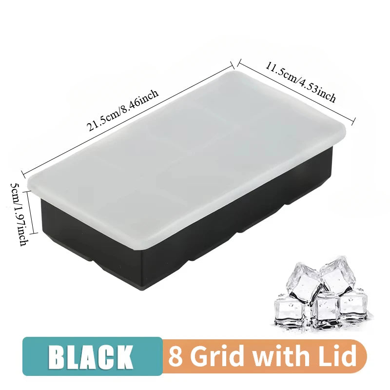 Molde de silicona reutilizable con tapa para hieloCubiterasHome & Garden > Kitchen & Dining > Kitchen Tools & Utensils > Ice Cube Trays