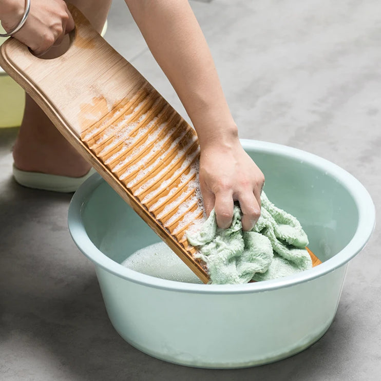 Non-slip and thick wooden wash board