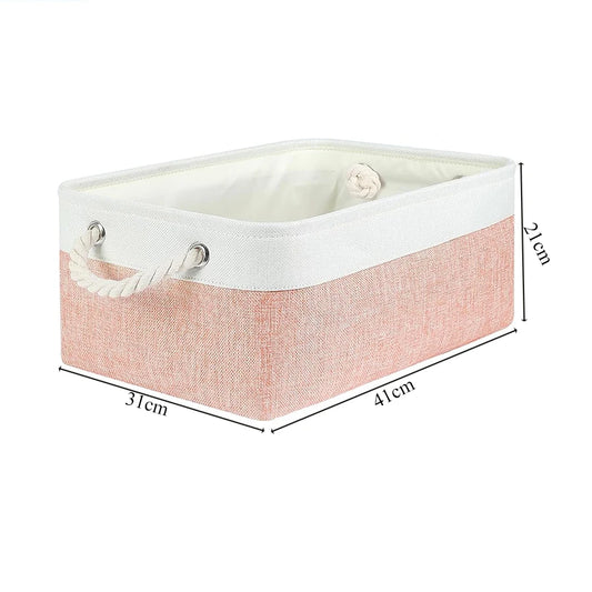 Foldable Storage Cotton Linen Baskets