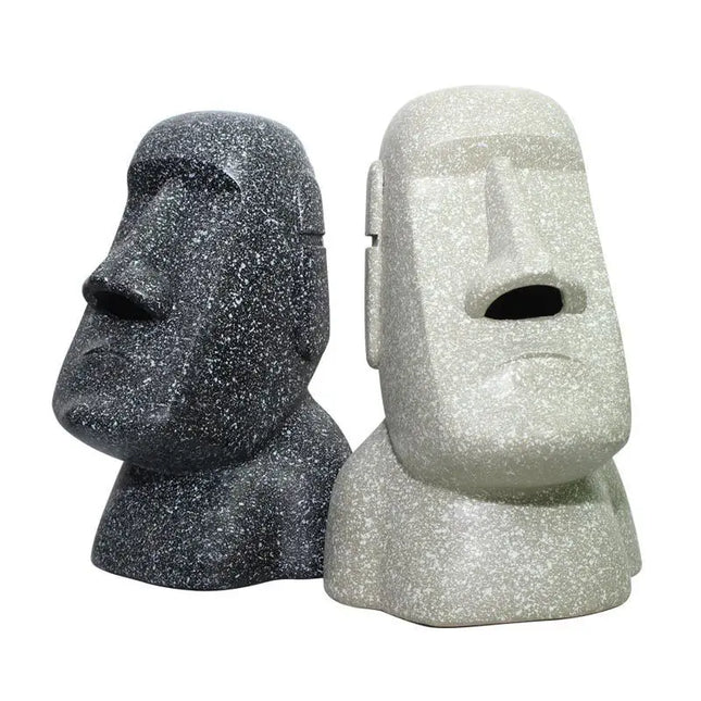 Moai shaped paper dispenser