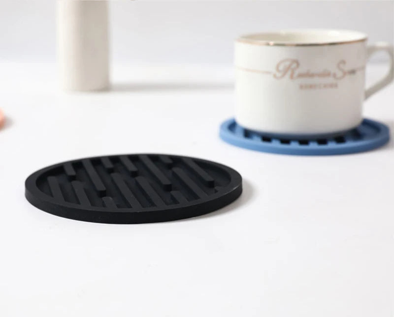 Set de 4 posavasos redondos de silicona antideslizantes de 10 cmPosavasosHome & Garden > Kitchen & Dining > Barware > Coasters