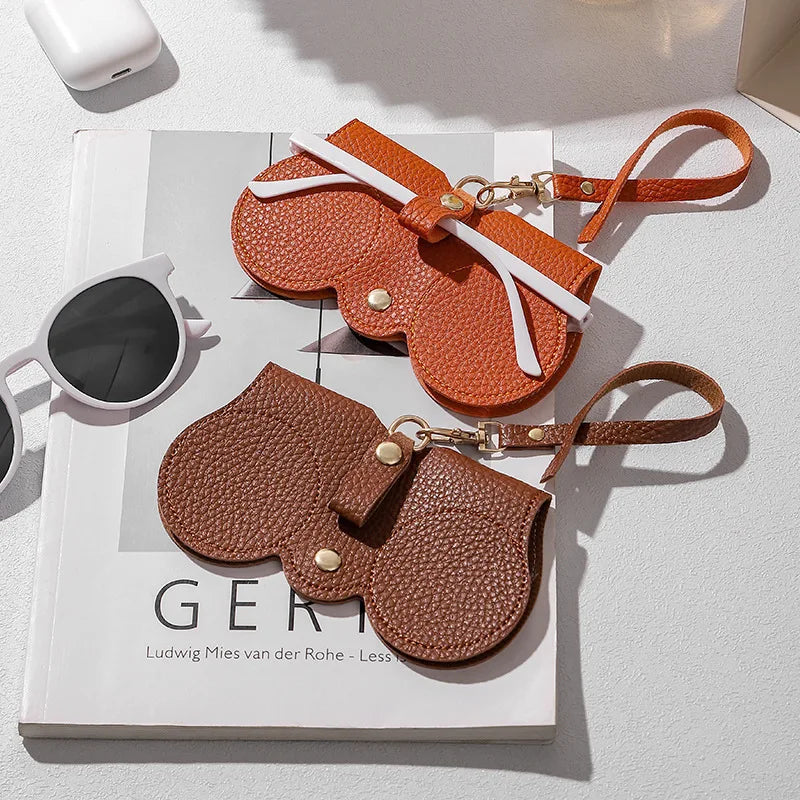 Funda de gafas de cuero suave, colgable y antichoqueAccesoriosHealth & Beauty > Personal Care > Vision Care > Eyewear Accessories > Eyewear Cases & Holders
