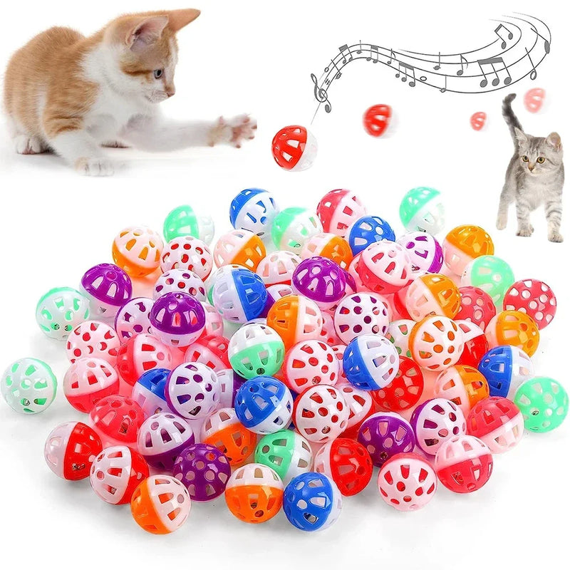 Pelota de plástico con cascabeles para gatosJuguetes