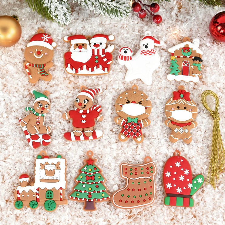 Gingerbread man decorations for Christmas tree