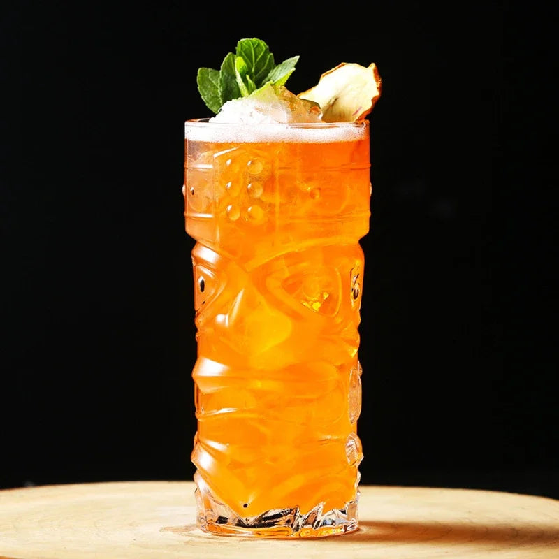 Vaso Tiki 420ml de vidrio transparente | Estilo vintage para cócteles y refrescosVasosHome & Garden > Kitchen & Dining > Tableware > Drinkware > Tumblers