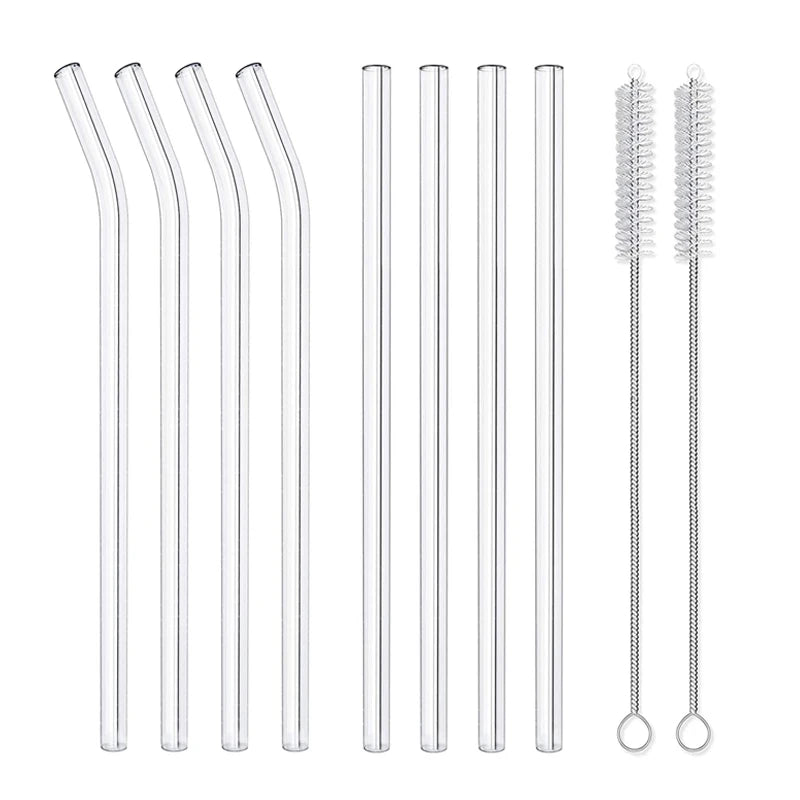 Set de pajitas de vidrio reutilizables con cepillos de limpiezaPajitasArts & Entertainment > Party & Celebration > Party Supplies > Drinking Straws & Stirrers