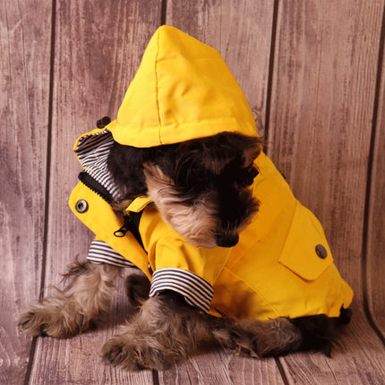 Chubasquero amarillo impermeable para perros