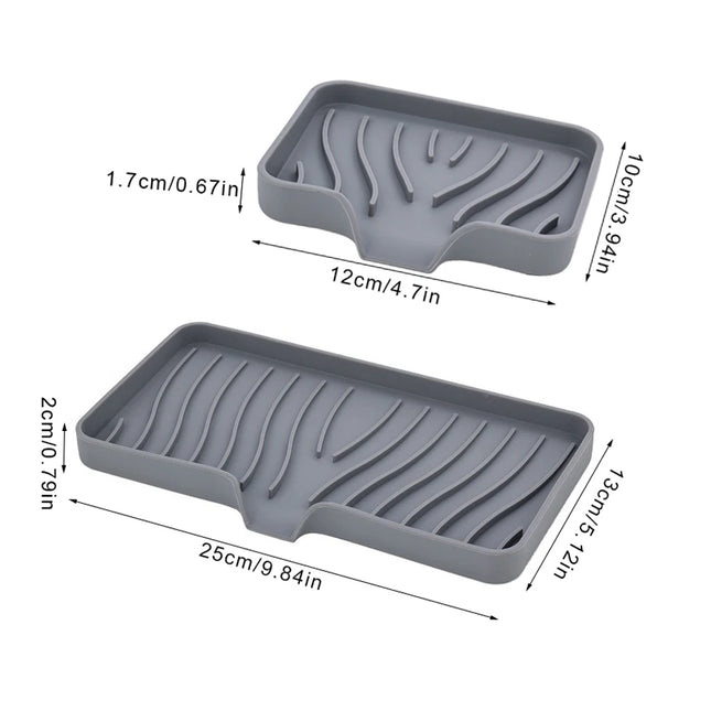 Plateau en silicone avec égouttoir pour évier